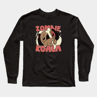 Cute Zombie Koala // Funny Halloween Zombie Animals Long Sleeve T-Shirt